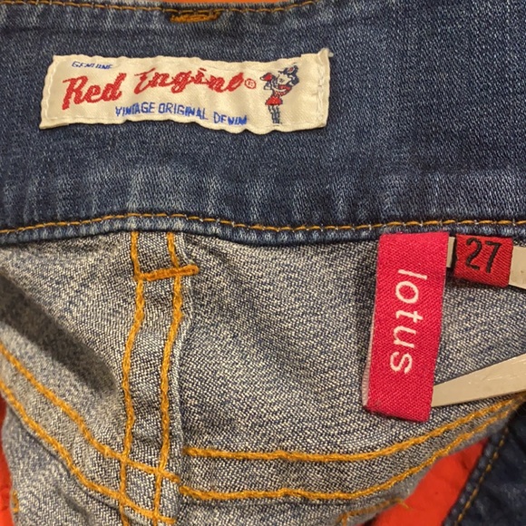 Genuine Red Engine Vintage Original Denim Lotus Waist 27 - Picture 10 of 10